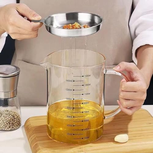 Botella de aceite de 1000ml en vidrio borosilicato ideal para servir y cocinar a diario 5