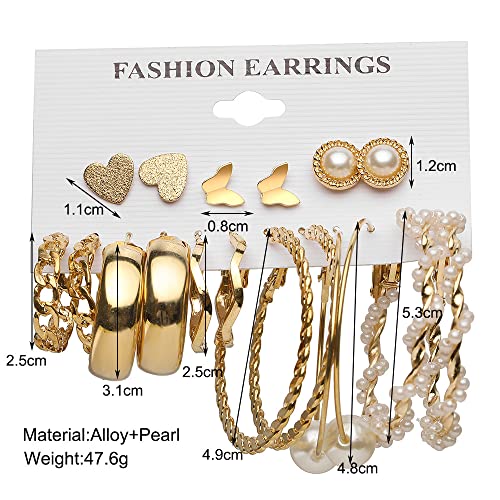 ANNACREATIONS Korean Fashion Style Gold Plated Pearl Stud Earrings For Women & Girls (Set of 1) - Image 4