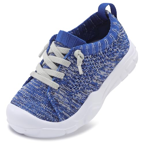 Image of LeIsfIt Toddler Shoes Boys Girls Wide Toe Box Breathable Slip-On Sneakers Kids Lightweight Barefoot Feel Shoes for Everyday Play
