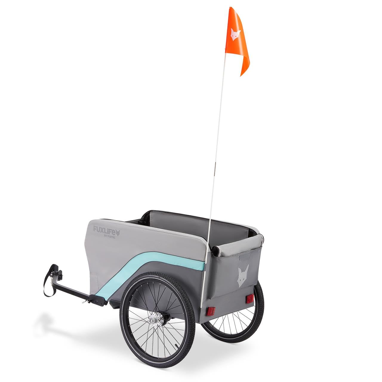 Rimorchio per bici FX-LA120 grigio • 2 in 1 pieghevole • rimorchio cargo 120L con portata 47,8kg • volume di carico 120L • carretto per uso quotidiano