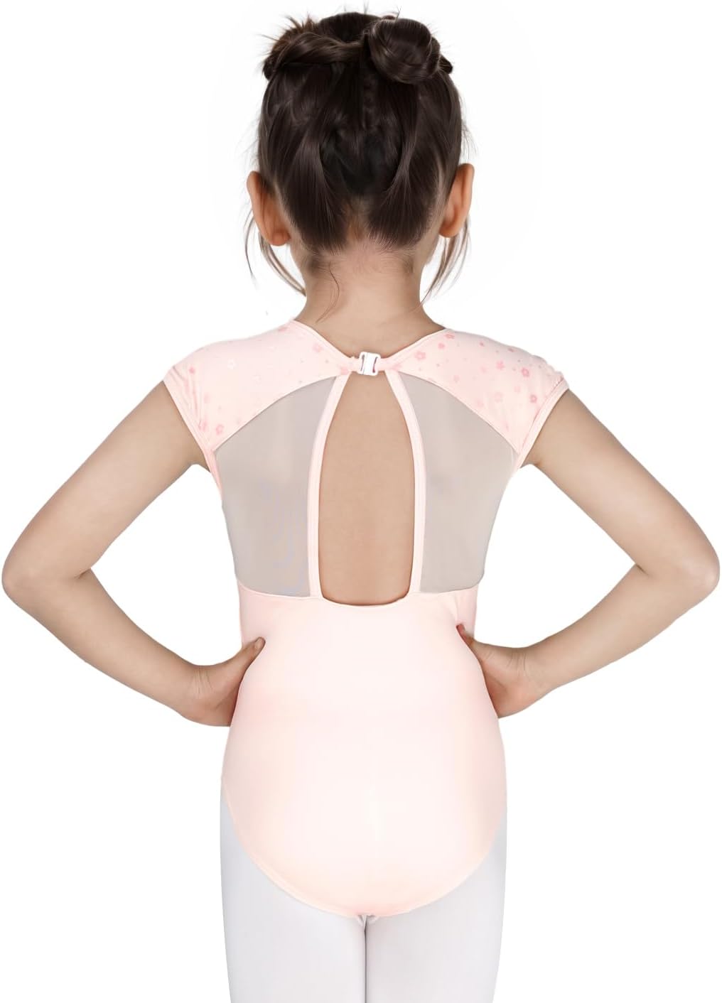 GogokidsGymnastics Leotards for Girls, Double Layered Toddler Dance Dress Soft Short Sleeve Dance Leotards, Perfect for Ballet Dance Class and Performances 3-11 Years