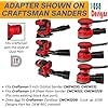 Sander Vacuum Adapter for DeWalt or Craftsman Sanders - Shop Vac Attachment for Dust Collection (2-1/2) by 1058Designs