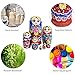 Youbedo Russian Nesting Dolls 7pcs Blue Flower Madness Nesting Dolls Authentic Russian Wooden Matryoshka Handmade Toys for Christmas Home Room Decoration Halloween Wishing Gift