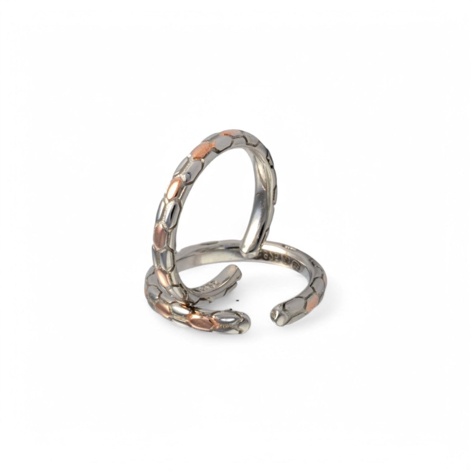 Rihi By P.C. Chandra Jewellers 925 Sterling Silver Dual tone Hexagon cut Toe ring for Women and Girls | Adjustable Toe Ring