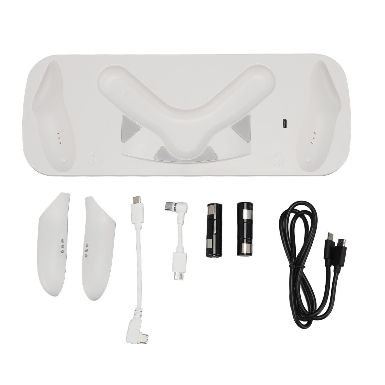 Dock di Ricarica per 3S, Stazione di Ricarica VR a Ricarica Rapida da 18 W con Luce LED e Batterie da 1850 MAh, Supporto per Display per Caricabatterie per Controller per Visori VR