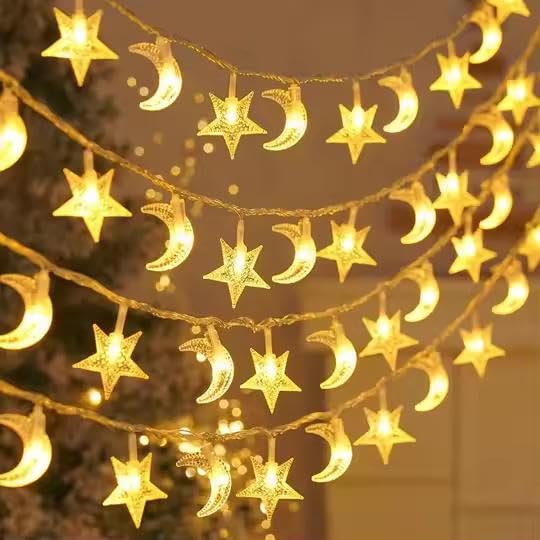 Whimsigoth Star and Moon Decor String Lights, Indoor Bedroom Classroom Dorm Patio Party Wedding...