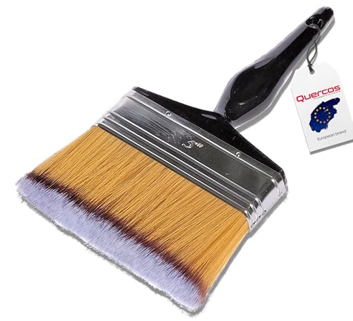 Quercos Premium Flächenstreicher 125mm für alle Lacke - Kein Borstenverlust - Borstenpinsel Perfekt für große Flächen, Lackpinsel, Flächenpinsel, Möbelfarbe streichen, Malerpinsel breit, Flachpinsel 5
