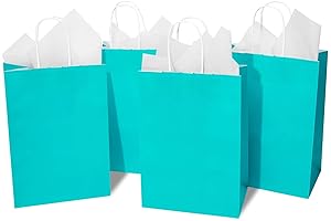 DjinnGlory Teal Treat Bags for Parties and Gifts