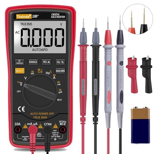 6000 Counts TRMS Auto Ranging Digital Multimeter, Red by Thsinde - Used condition - US$14.59