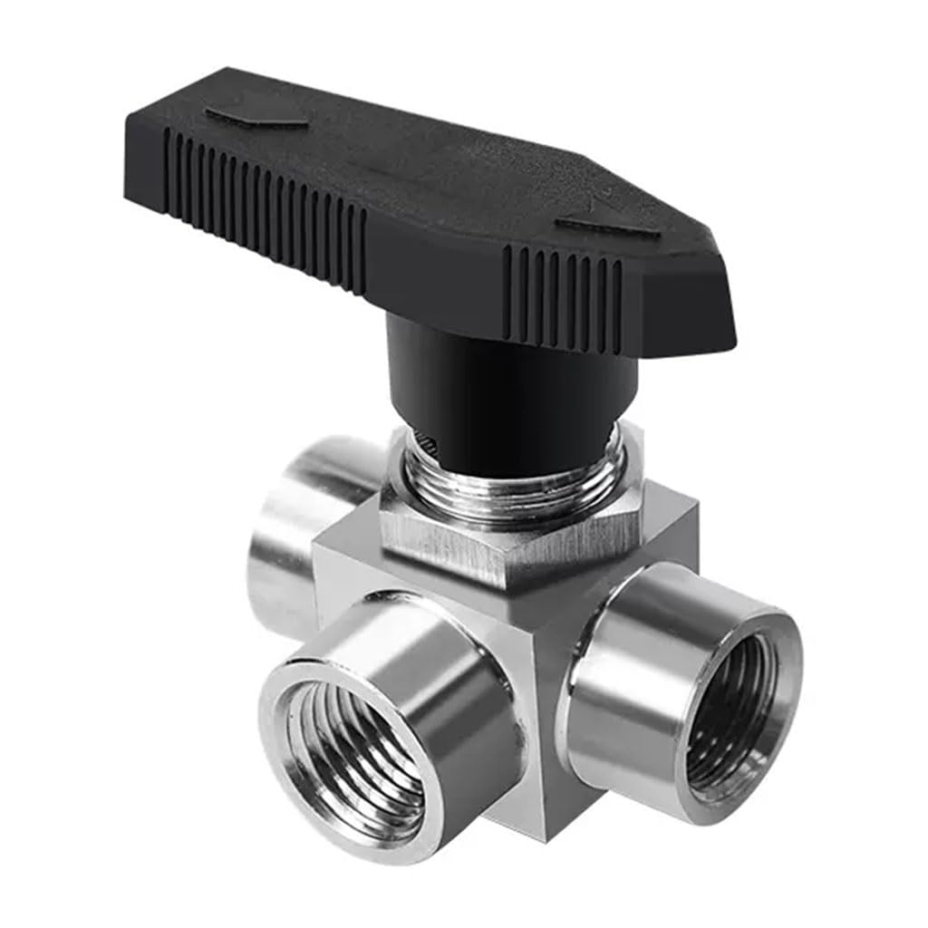 Vanne à boisseau sphérique 3 voies G 1/2 en acier inoxydable T