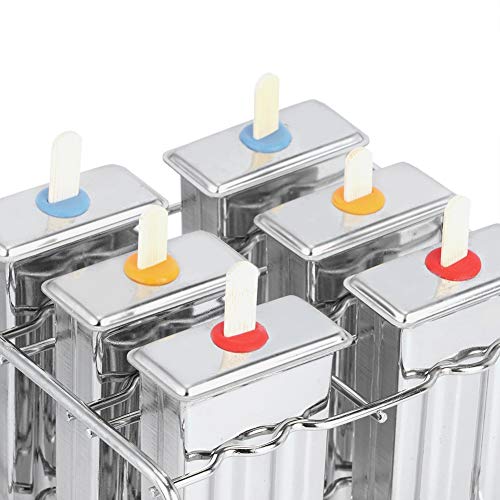6-teiliges Eisformen-Set, EIS am Stiel-Formen aus Edelstahl mit Stielhalter, Heim-Eiscreme-Set, Wiederverwendbare Eisformen mit Stielhalter – Bild 5