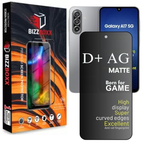Image of Compatible With Samsung A17 5G D+ AG Matte Tempered Glass Screen Guard Protector Anti Fingerprint Gaming Special With Camera Cut For Sam sung A17 (6.7 inch - Pack of 1)