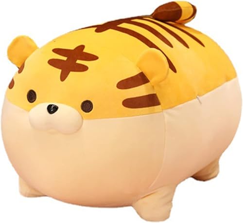 Almohada de peluche suave de tigre naranja de 15.7 pulgadas, almohada de peluche novedosa para abrazar el cuerpo, linda almohada de anime blando,