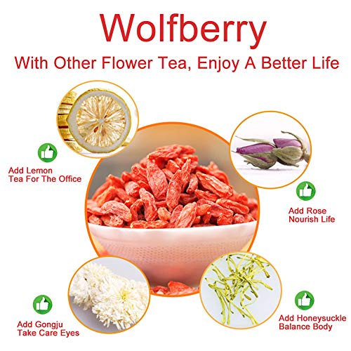 Plant Gift Goji Berries, Goji Berry Tea, 枸杞 Herbal Tea Goji Berries Dried, Chinese Wolfberry, Dry Fruits, Chinese Food 125G / 4.41oz - Image 3