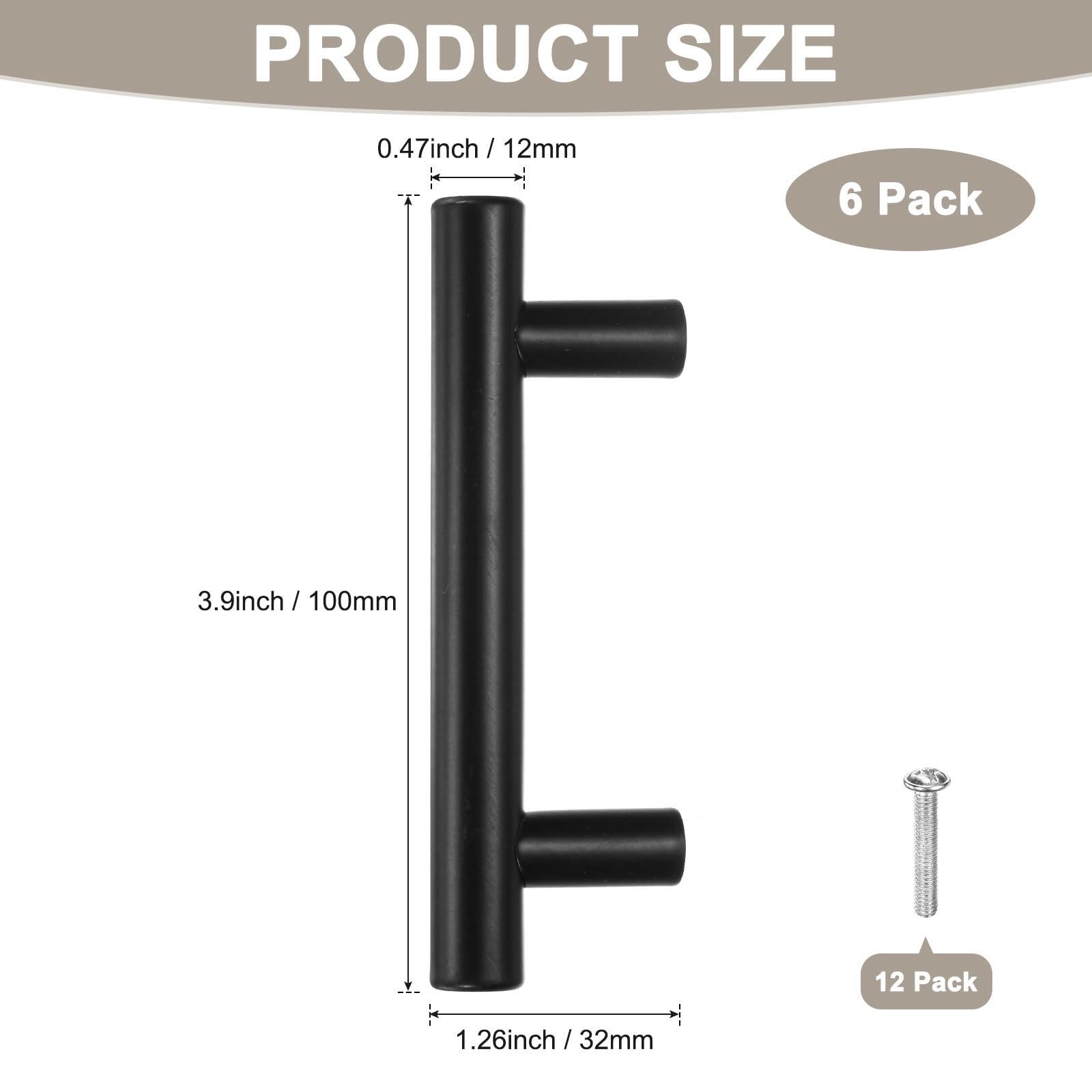 M METERXITY 6-Pack Cabinet Pulls Knobs - Image 3