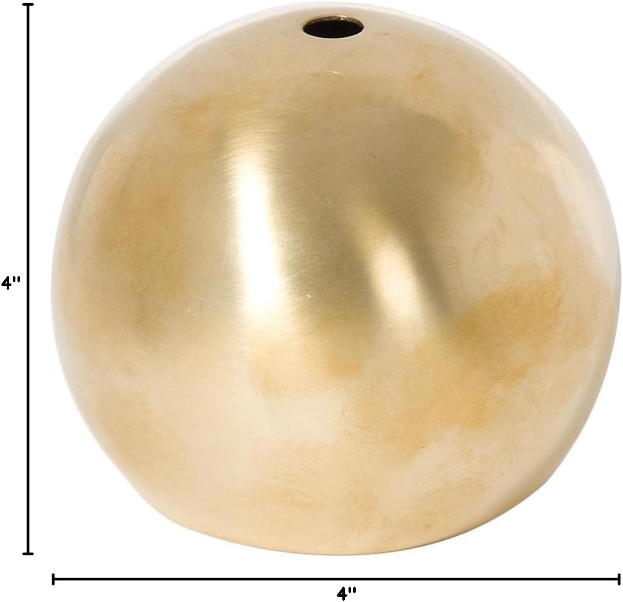 B&P Lamp® Unfinished Satin Brass Eyeball Shape Shade, 4 Inch Diameter