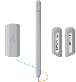 Ultra Thin Protective Pencil Cover for Apple Pencil Pro &Apple Pencil 2nd Gen Silicone Case Sleeve Compatible with Apple Pencil Pro (Grey)