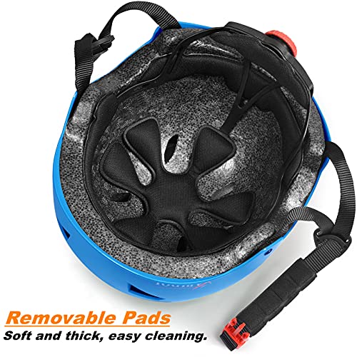 Skateboard Helmet Kids Helmet Multi-Sport Skateboarding Scooter Skate Roller Skating Bike Helmets For Adults Women Men, Blue/L #TOP3