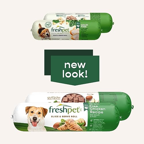 Freshpet Dog Food, Slice and Serve Roll, Grain Free Chicken Recipe, 1.5 Lb