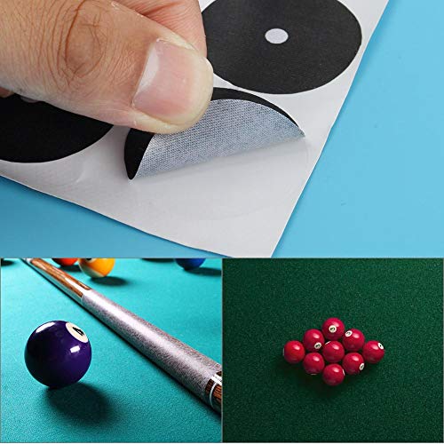 Alomejor Pool Table Spots Billiard Pool Table Ball Marker Position Locator Self Adhesive Billiards Ball Point Stick 15Pcs American Serve Point(7G) #TOP6