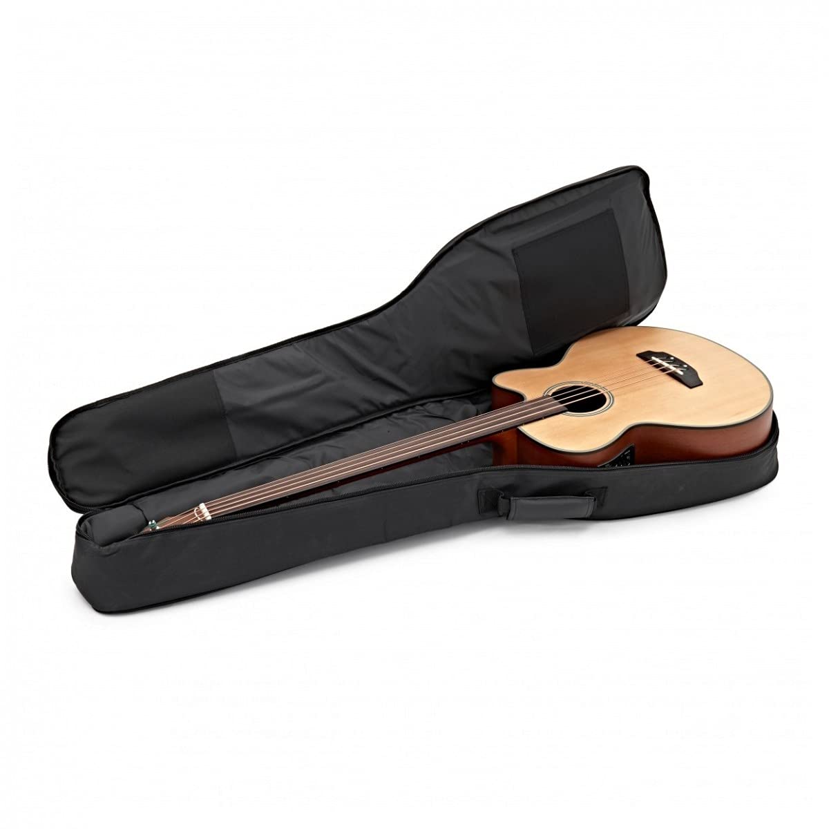 Gear4music Custodia Borsa per Basso Acustico con Tracolla | Imbottitura 15mm per protezione dagli urti, tre tasche esterne per accessori, maniglia di trasporto robusta