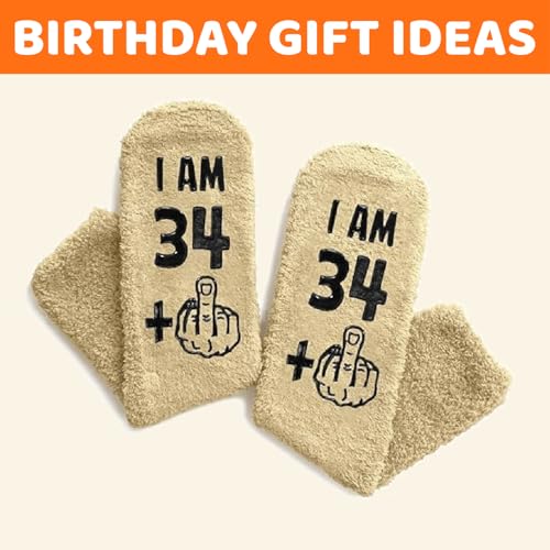 Image of HAPPYPOP Funny Birthday Gifts - 20 25 30 35 40 45 50 55 Year Old Birthday Socks for Him Her