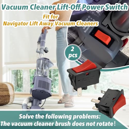 Image of 2-Pack 3-Way Power Switch for Lift-Away Vacuums,Compatible with Shark Navigator Lift-Away Upright Models NV22, NV26,NV351,NV352, NV355,NV356E,NV357,NV360,NV60,NV70,NV95,UV400,UV410,UV420,UV440,UV540