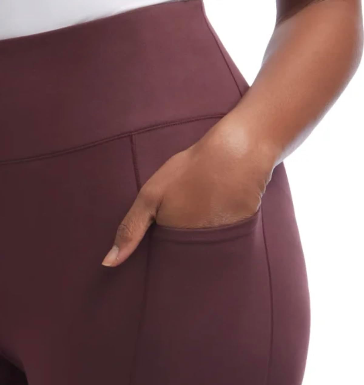 Danskin Women's Brushed Satin Stitch 7/8 Legging - Image 4