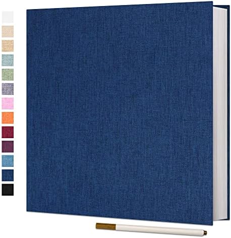 Vienrose Photo Album Self Adhesive 4x6 5x7 3x5 8.5x11 Scrapbook Album DIY Scrap Book with A Metallic Pen (33x32CM60Pages, Grassgreen)