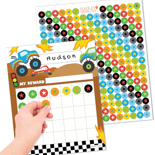 Tableau de comportement pour salle de classe enfants Monster Truck