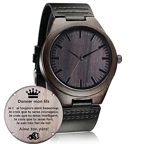 Preisvergleich Produktbild Maßgeschneiderte hölzerne Uhren, Lässige handgemachte hölzerne Uhren für Männer Damen Familie Freunde Geschenk