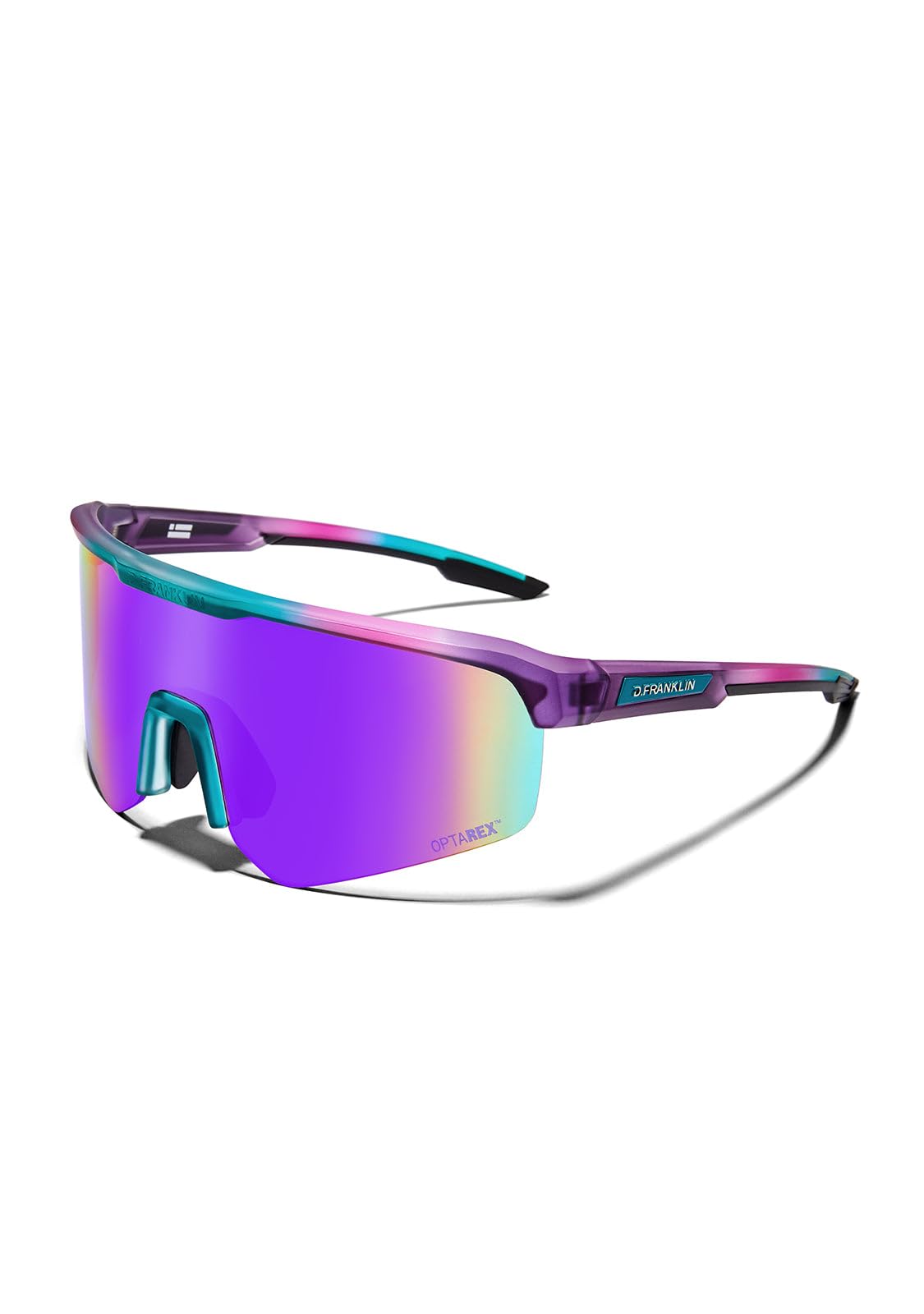 D.Franklin Occhiali da sole - Occhiali da sole sportivi con lenti polarizzate e protezione UV - Sport all'aperto - Modello hurricane - Rettangolari - Per uomo e donna - Sunglasses
