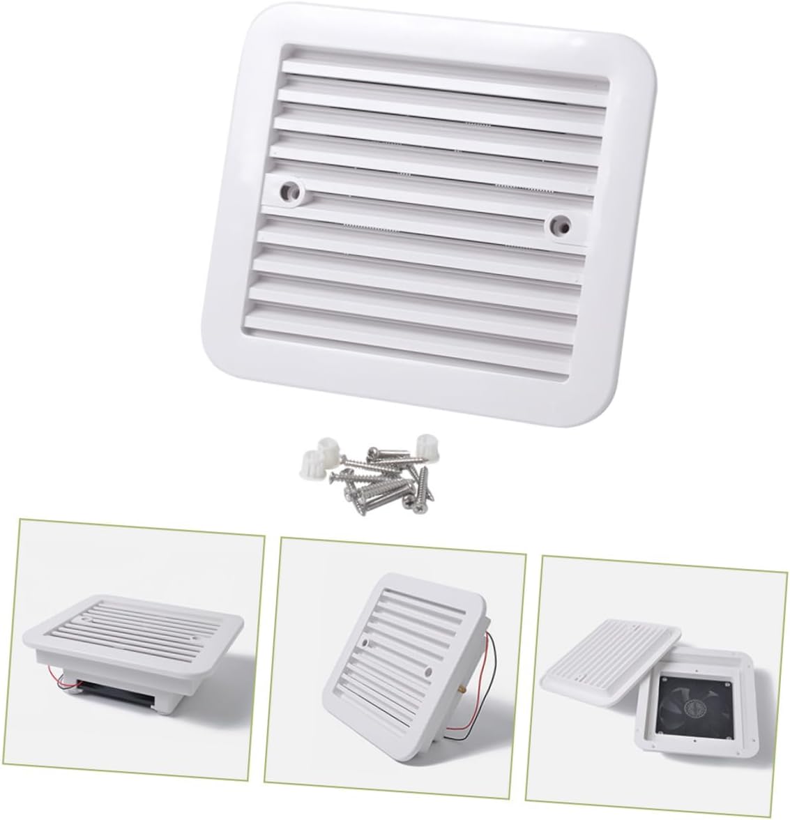 Mikinona 12v 8-inch Rv Exhaust Ventilation Fan with Blades Quiet Bathroom Air Vent Fan Replacement for Camper Roof for Kitchen and Bathroom Use