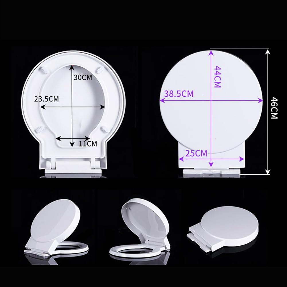 Moderna tavoletta ovale per WC, design a forma di O, in polipropilene bianco (PP), durevole ed elegante, facile da installare per il bagno