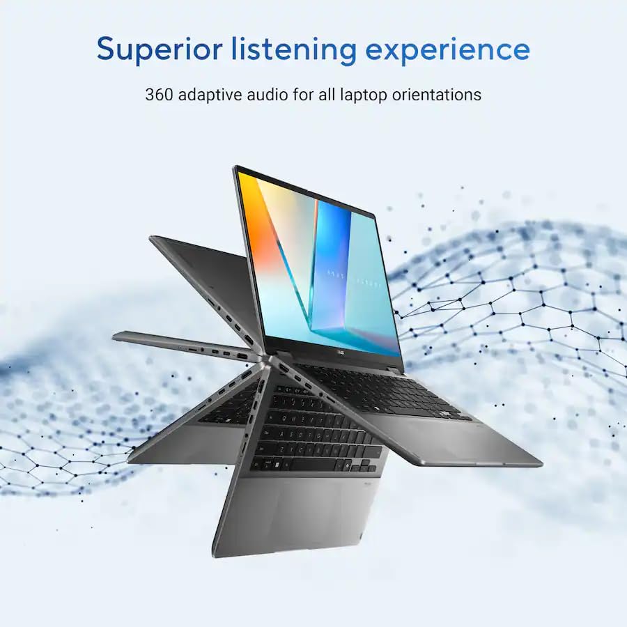 Image of ASUS Vivobook 16 Flip, 16 inch 2-in-1 Laptop, Ultra 7 258V, 32GB DDR5, 1TB SSD