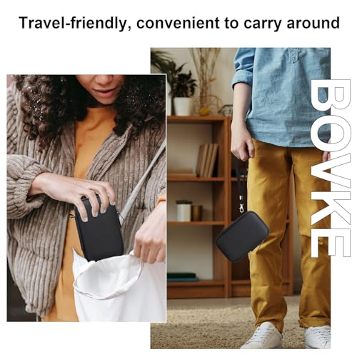 Coque Ricoh GR III et GR IIIx HDF BOVKE - Étui rigide noir et orange avec poche