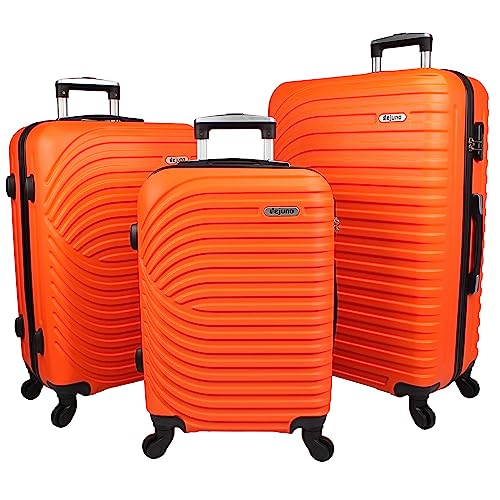 Dejuno Craft Hardside Spinner Luggage, Orange, 3-Piece Set(20,24,28)