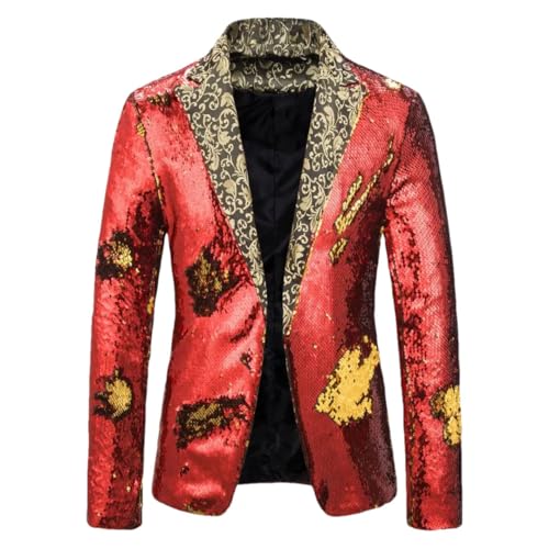 Men's Suit Two-Tone Sequin Shawl Collar Suit Wedding Sequin Suit Jacket