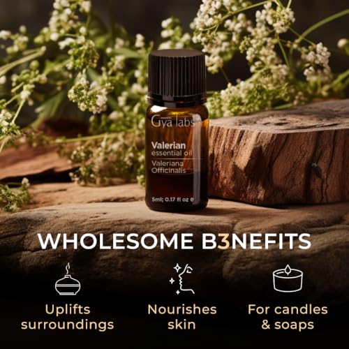 Image of 100% Pure Valerian Essential Oil - 0.17 Fl Oz - Valerian Oil for Hair, Skin, Diffuser, Aromatherapy & DIY Candle Making Scent
