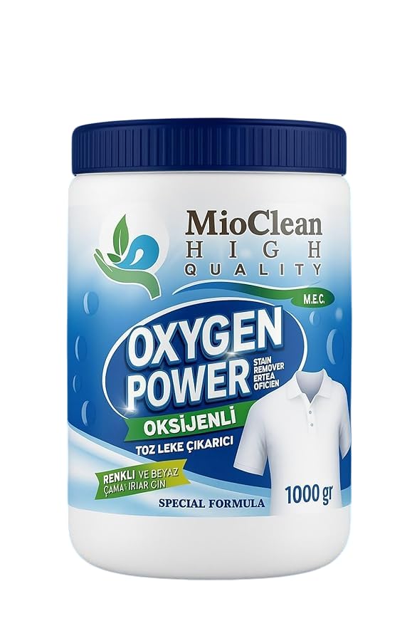Oxygen Power Güçlü Toz Leke Çıkarıcı ve Ağartıcı Çamaşır Deterjanı (1000 g) | Renkli ve Beyaz Çamaşırlar için