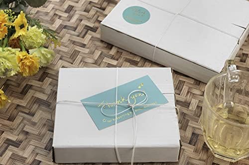 Thank You Cards and Stickers, 200PCS Thank You for Supporting My Small Business Cards and 500PCS Round Stickers, Perfect for small business, Baking Packaging, Envelope Seals Handmade Goods (turquoise)