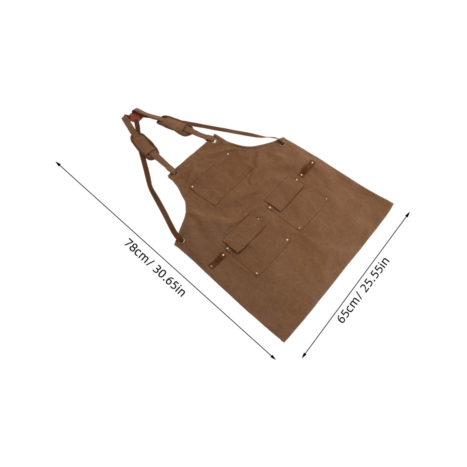 LIFKOME Delantal de Trabajo de Lona para Hombres con Bolsillos Múltiples Correas Ajustables Resistente y Protector para Carpintería Jardinería Cocina y Tareas Profesionales