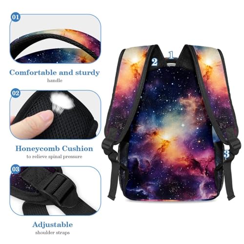 Sac à dos grande capacité multicolore pour les cours le lycée et les sorties du week-end - 4