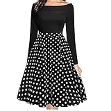 Perfecto para Otoño,Verano y Primavera,Invierno -- Vintage and Elegant,más atractivas - Vestido sencillo muy fácil de combinar con tus complementos favoritos - Adecuado para ocasiones casual y formales, vacaciones, fiesta, cóctel, prom, boda, noche, etc