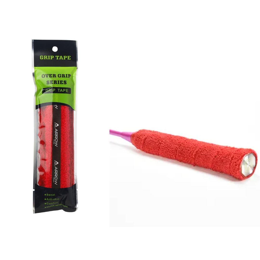 ARROWMAX Tennis Badminton Racket Towel Over Grip for Anti Slip and Absorbent Grip (RED) (B0CGNCTR2N) Amazon Price History, Amazon Price Tracker