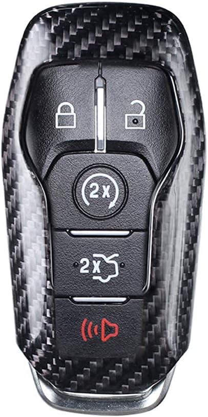 交換無料 車のキーカバー カーボンファイバーカーアクセサリー フォードマスタングキースマートリモートケースカバー4 5ボタン16 19カースタイリング 17 18