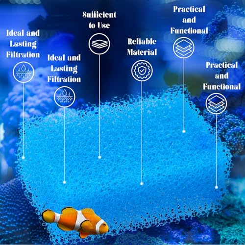 Image of Threlaco 6 Pack Foam Filters Compatible with AquaClear 30 Power Filter, Aquarium Foam Insert, Replacement Sponge Pads for Use in Freshwater & Saltwater Aquarium