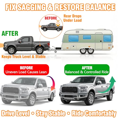 StarrismZone Rear Air Bag Suspension Kit for Ford F-150 2015-2023 2WD 4WD, Air Helper Spring Kit Replace 2582, Load Leveling Towing Kit, Up to 5000 lbs, No Drill Installation by StarrismZone - Used condition - Image 3