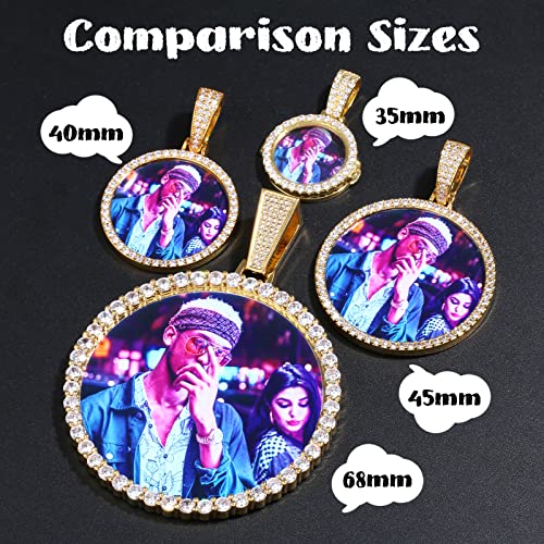 YIMERAIRE Oversized Large Custom Picture Necklace Pendant Personalized Photo Necklace Iced Out Necklce for Men3