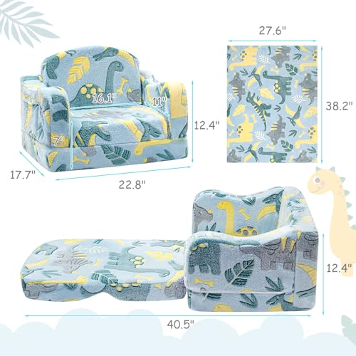 image for Airpanda Comfy Toddler Chair and Couch for Kids with Blanket,2-in-1 So